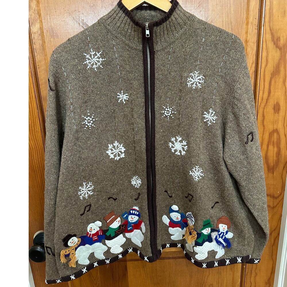 Vintage Snowman Sweater - Size XL